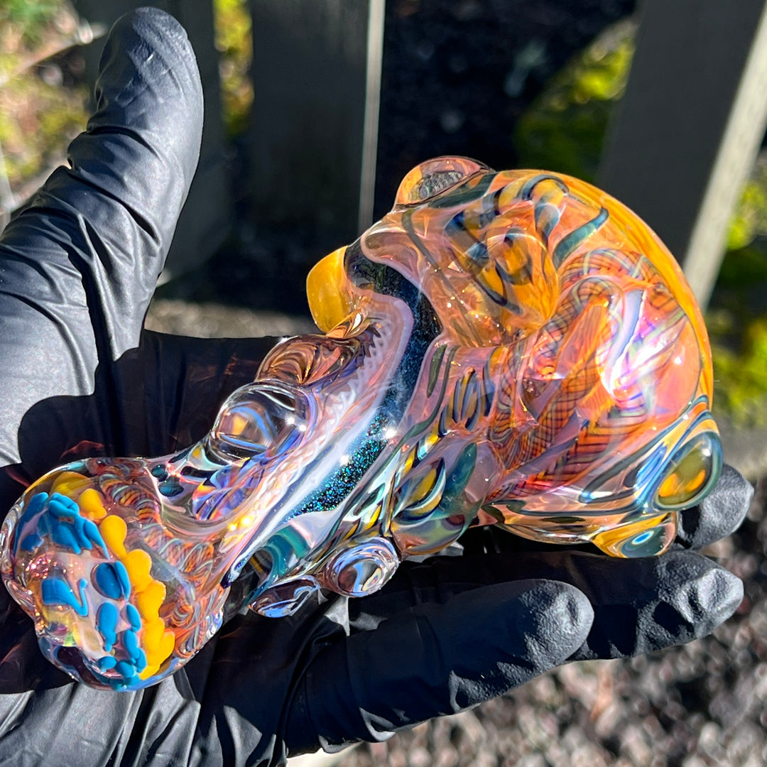 Molten Thick and Twisted Pipe Glass Pipe Molten Imagination