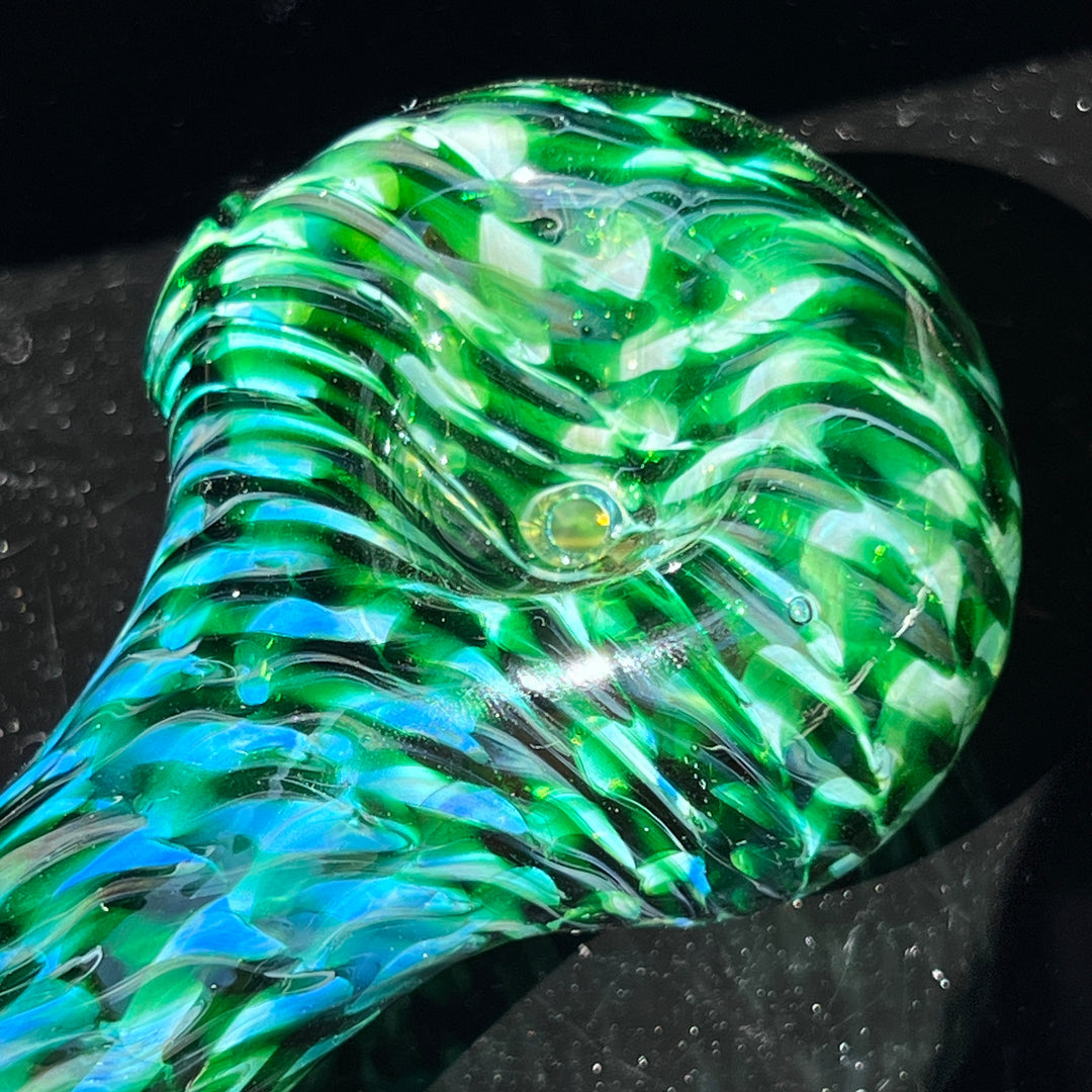 Experimental Green Jumbo Spoon Glass Pipe Jedi Glassworks   