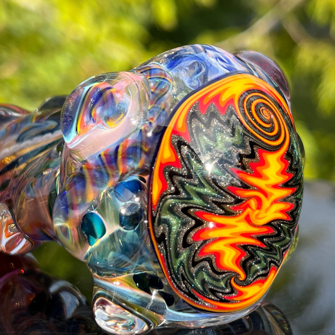 Thick and Twisted Wig Wag Pipe Glass Pipe Molten Imagination