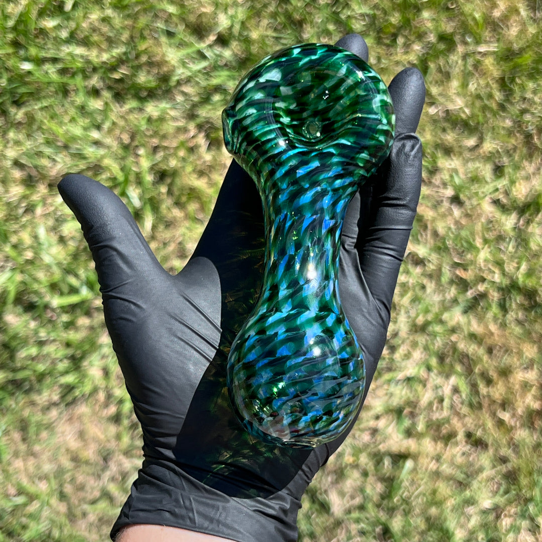 Experimental Green Jumbo Spoon Glass Pipe Jedi Glassworks   