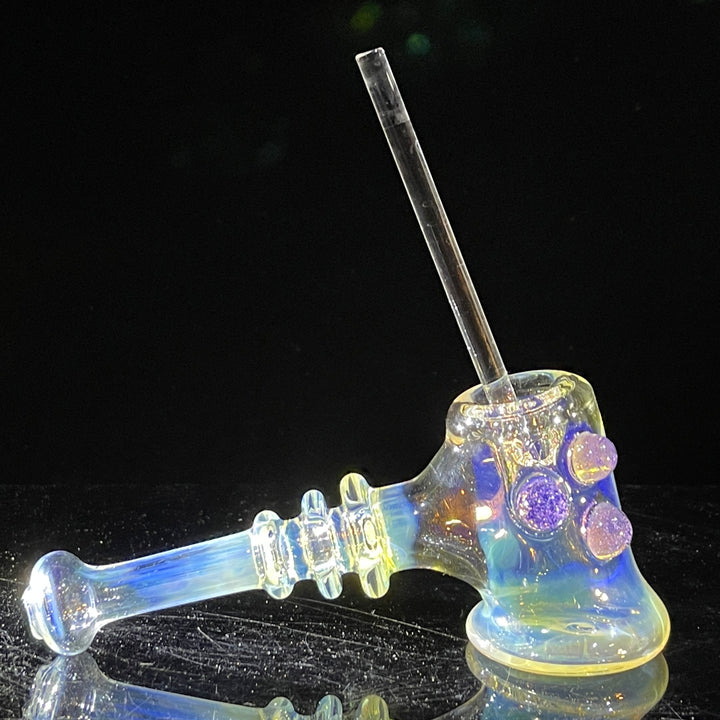 Silver Fumed Hash Hammer Glass Pipe Crondo Glassics   