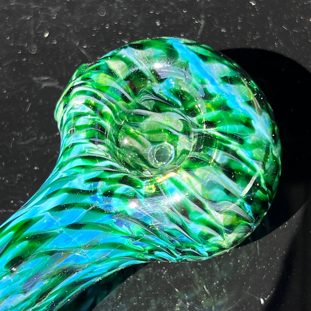 Experimental Green Jumbo Spoon Glass Pipe Jedi Glassworks   