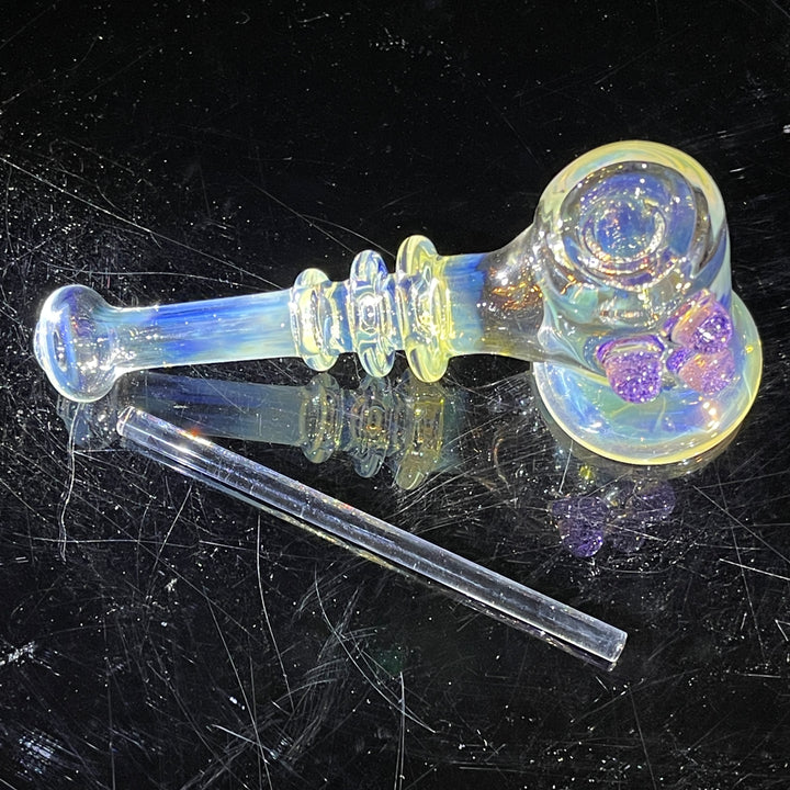 Silver Fumed Hash Hammer Glass Pipe Crondo Glassics   