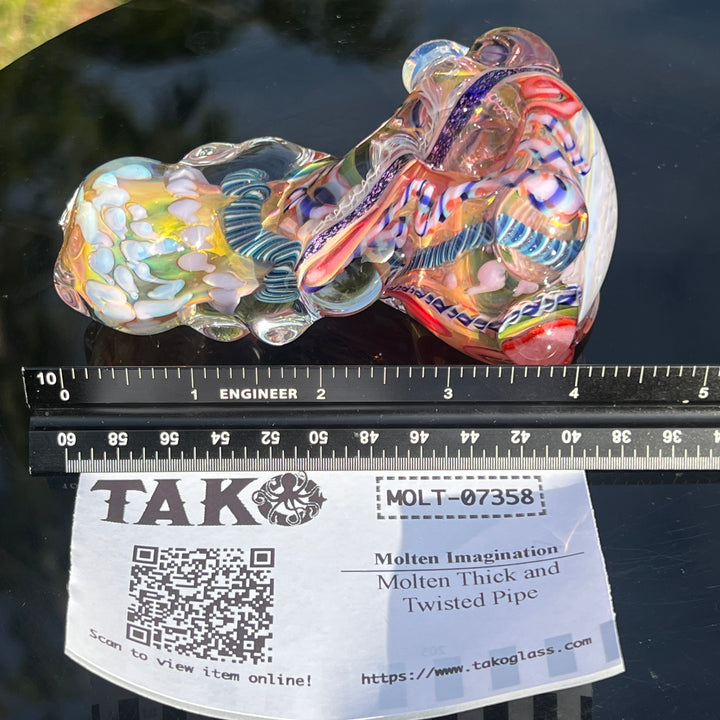 Molten Thick and Twisted Pipe Glass Pipe Molten Imagination