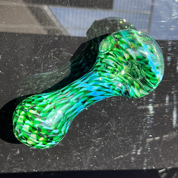 Experimental Green Jumbo Spoon Glass Pipe Jedi Glassworks   