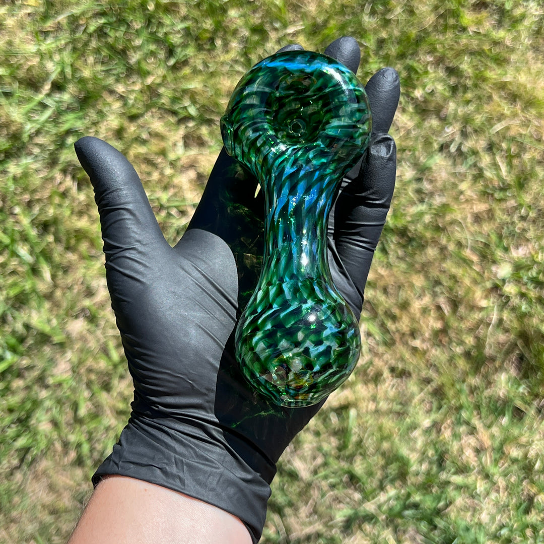 Experimental Green Jumbo Spoon Glass Pipe Jedi Glassworks   