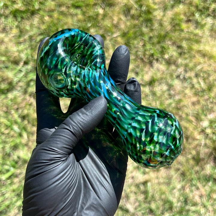 Experimental Green Jumbo Spoon Glass Pipe Jedi Glassworks   