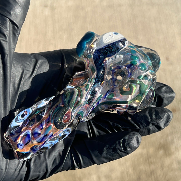 Molten Twisted Chaos Spoon Glass Pipe Molten Imagination