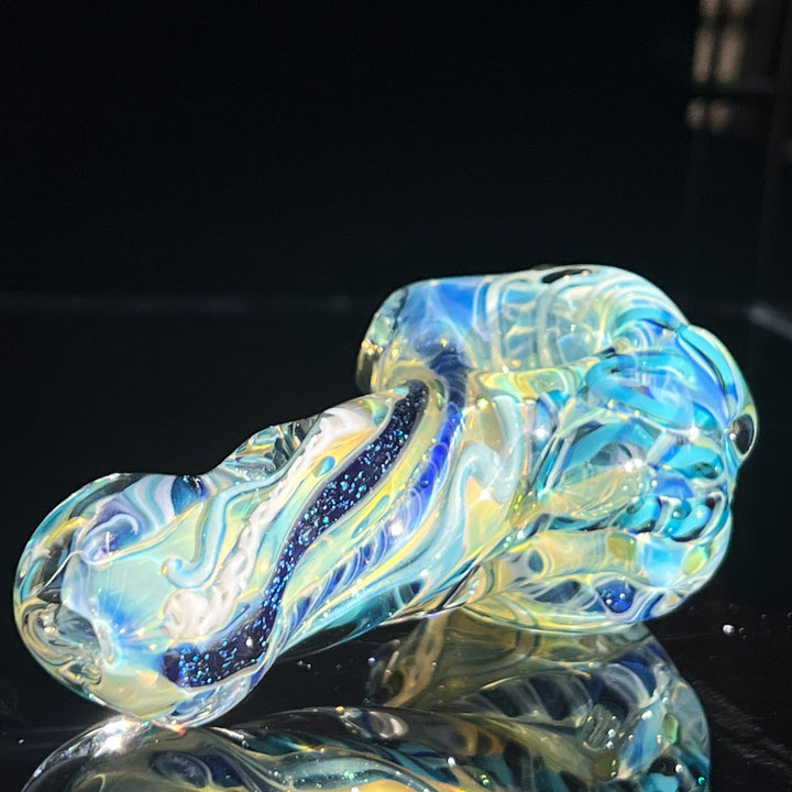 Molten Twisted Chaos Spoon Glass Pipe Molten Imagination