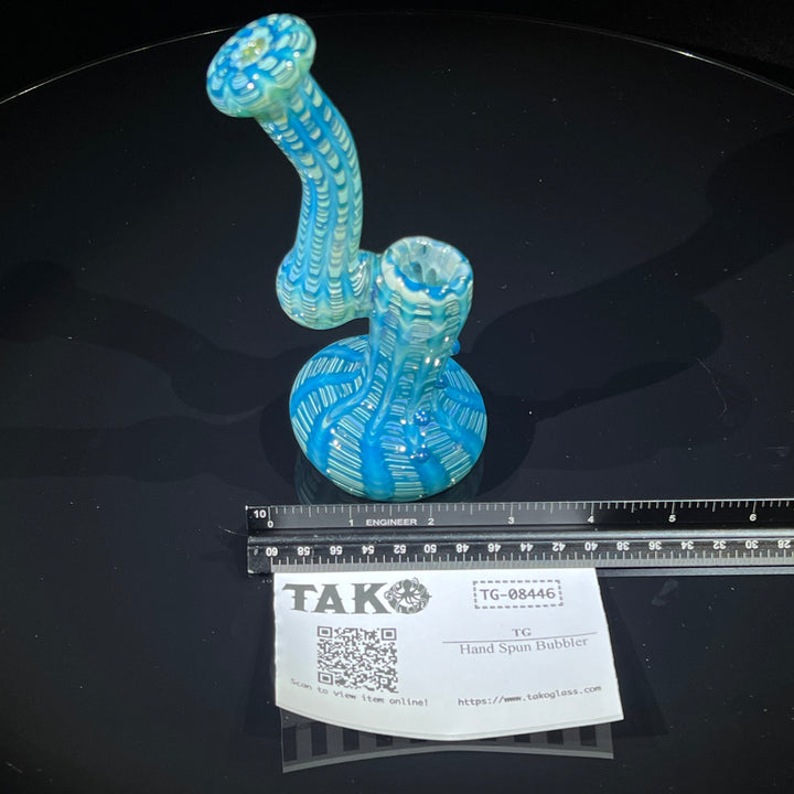 Hand Spun Bubbler Glass Pipe TG