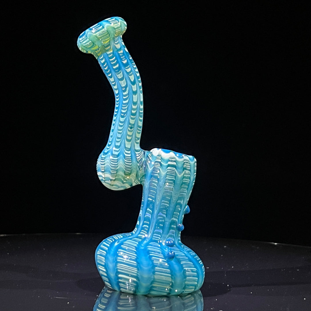 Hand Spun Bubbler Glass Pipe TG