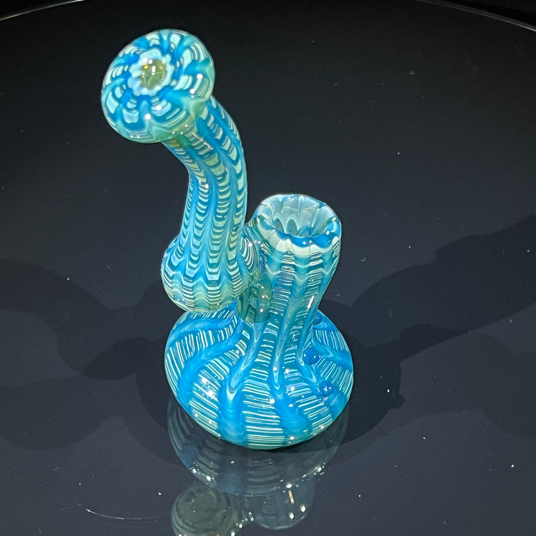 Hand Spun Bubbler Glass Pipe TG