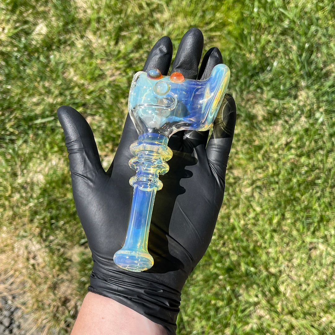 Silver Fumed Hash Hammer Glass Pipe Crondo Glassics   