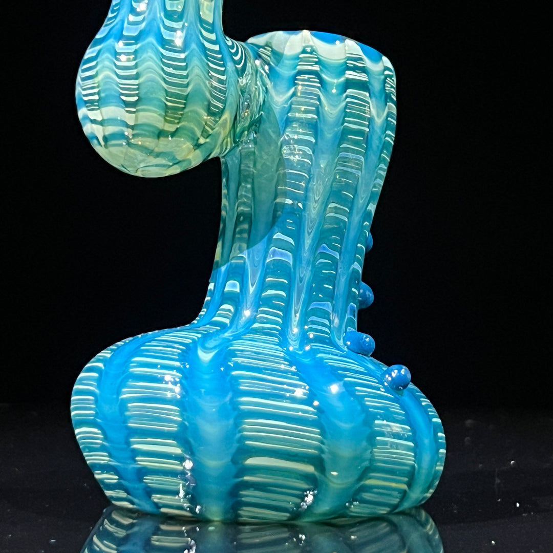 Hand Spun Bubbler Glass Pipe TG