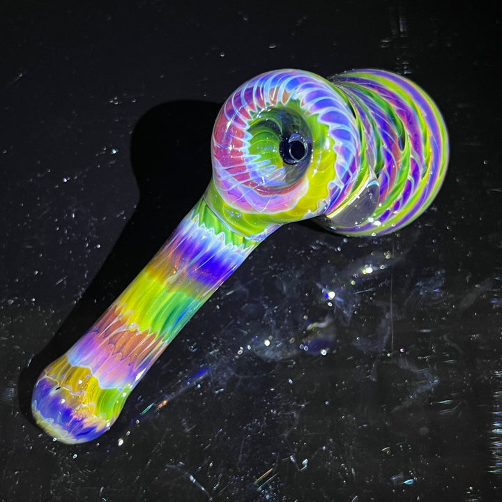 Purple Tie Dye Hammer Bubbler Glass Pipe Jedi Glassworks   