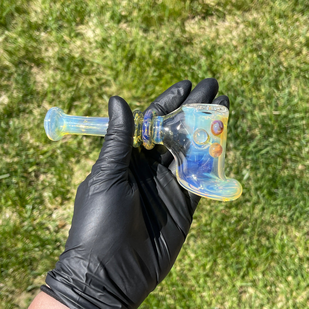 Silver Fumed Hash Hammer Glass Pipe Crondo Glassics   