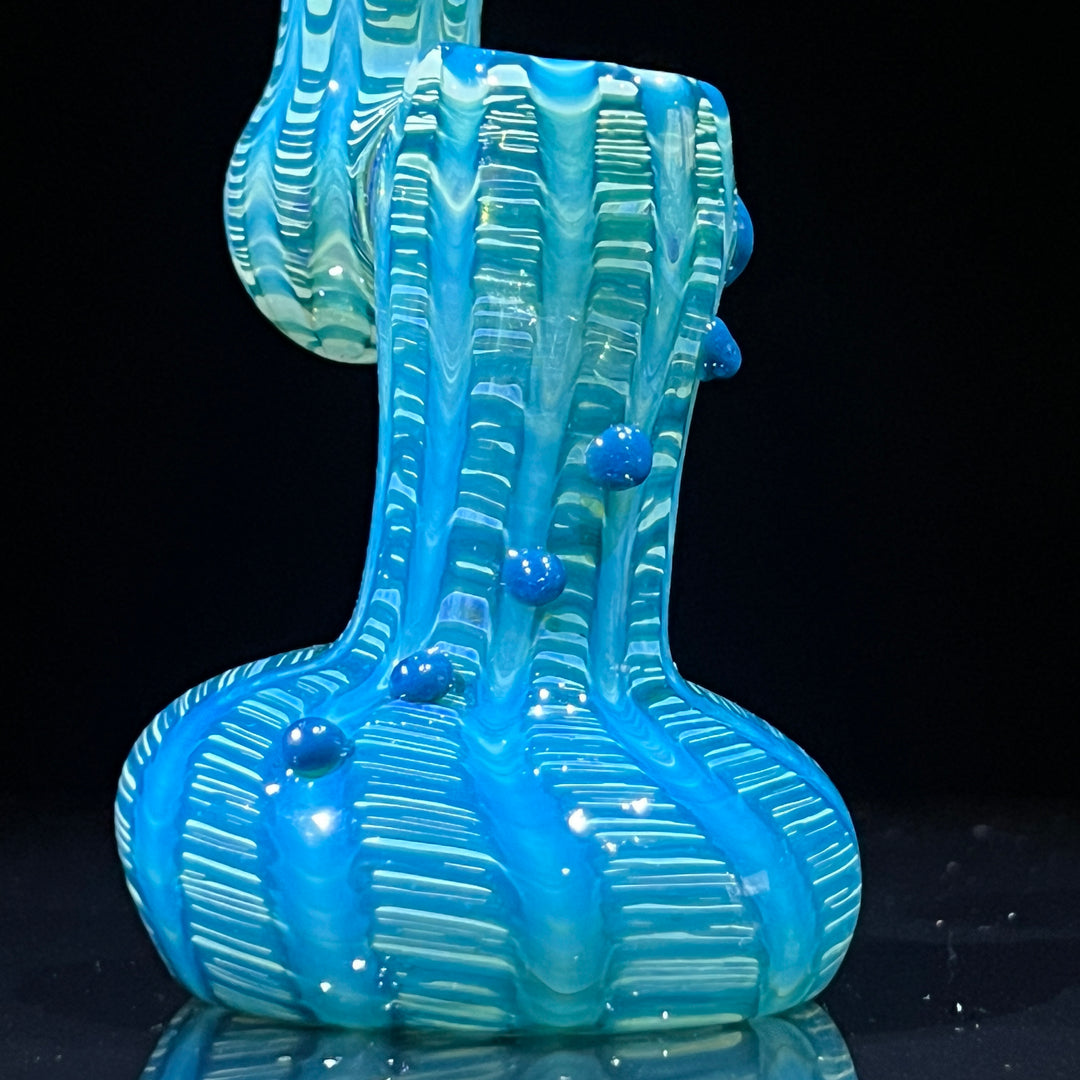 Hand Spun Bubbler Glass Pipe TG