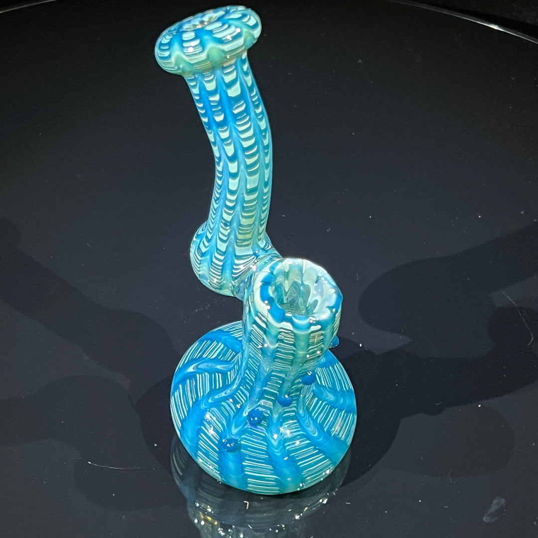 Hand Spun Bubbler Glass Pipe TG