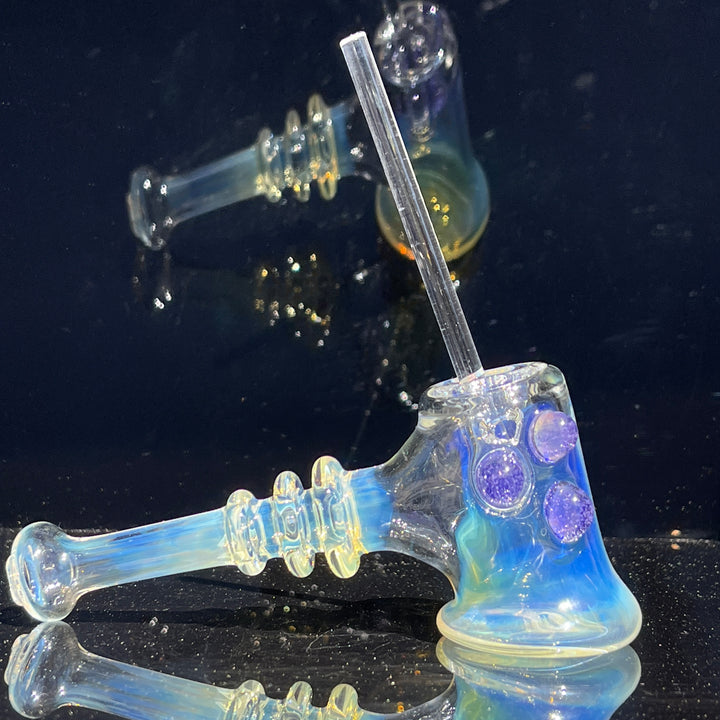 Silver Fumed Hash Hammer Glass Pipe Crondo Glassics   