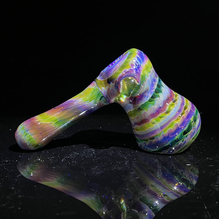 Purple Tie Dye Hammer Bubbler Glass Pipe Jedi Glassworks   