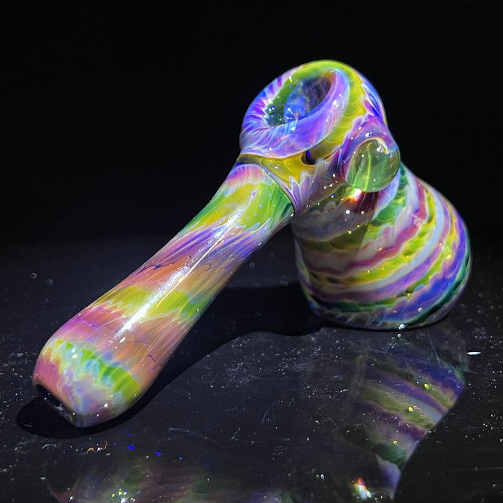 Purple Tie Dye Hammer Bubbler Glass Pipe Jedi Glassworks   