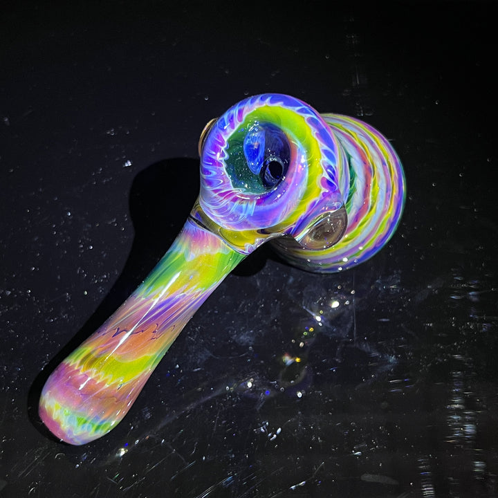 Purple Tie Dye Hammer Bubbler Glass Pipe Jedi Glassworks   