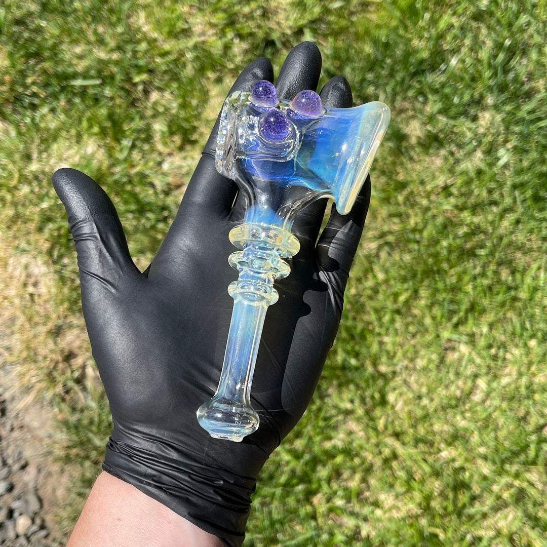 Silver Fumed Hash Hammer Glass Pipe Crondo Glassics   