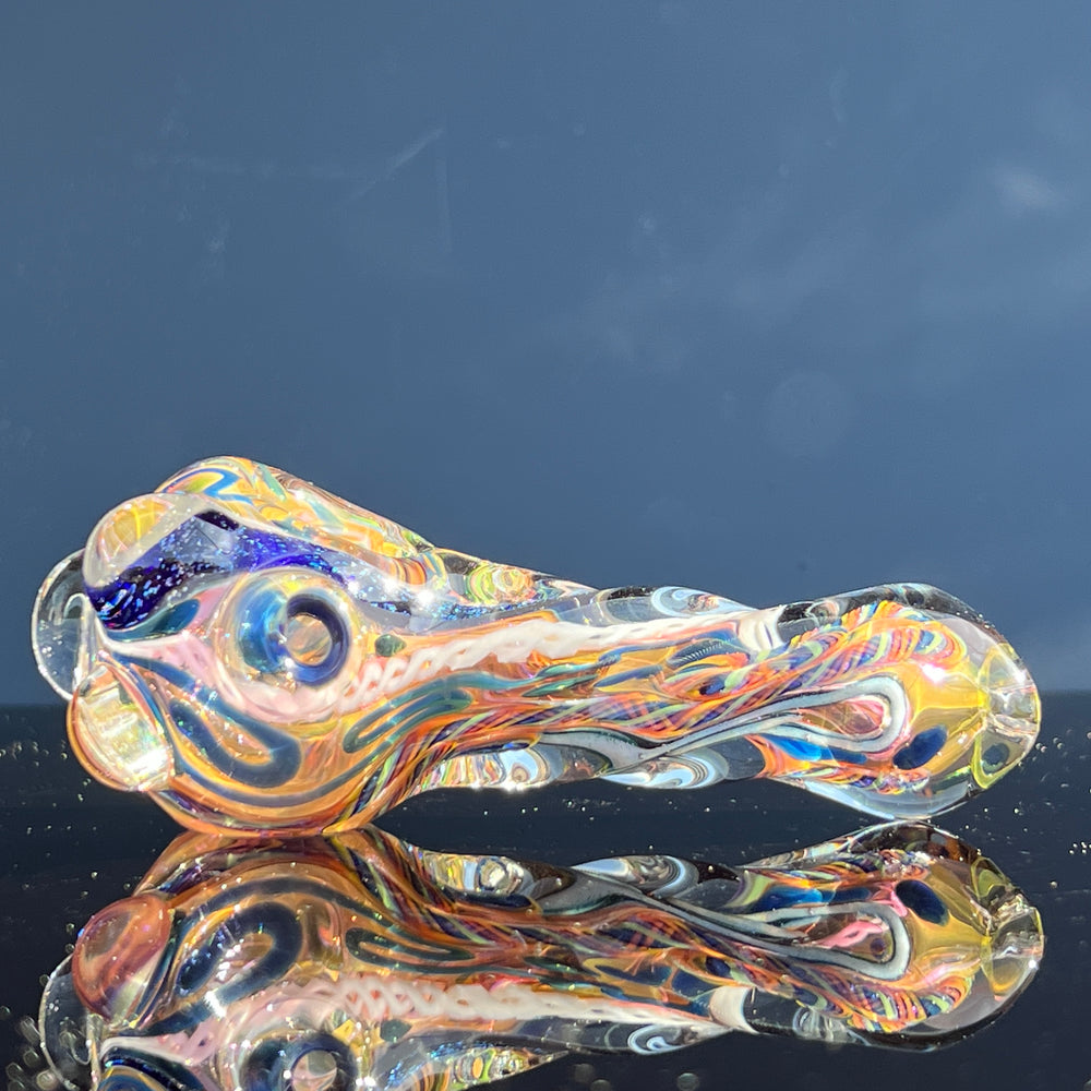 Molten Twisted Chaos Spoon + Peanut Pipe + Case Combo Glass Pipe Molten Imagination   