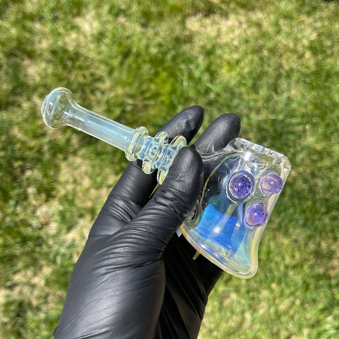 Silver Fumed Hash Hammer Glass Pipe Crondo Glassics   