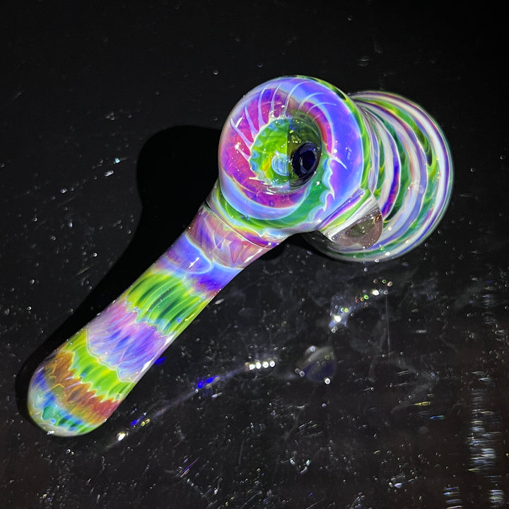 Purple Tie Dye Hammer Bubbler Glass Pipe Jedi Glassworks   