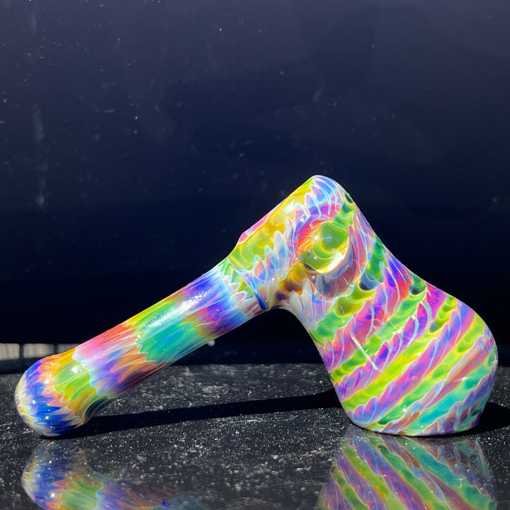 Purple Tie Dye Hammer Bubbler Glass Pipe Jedi Glassworks   