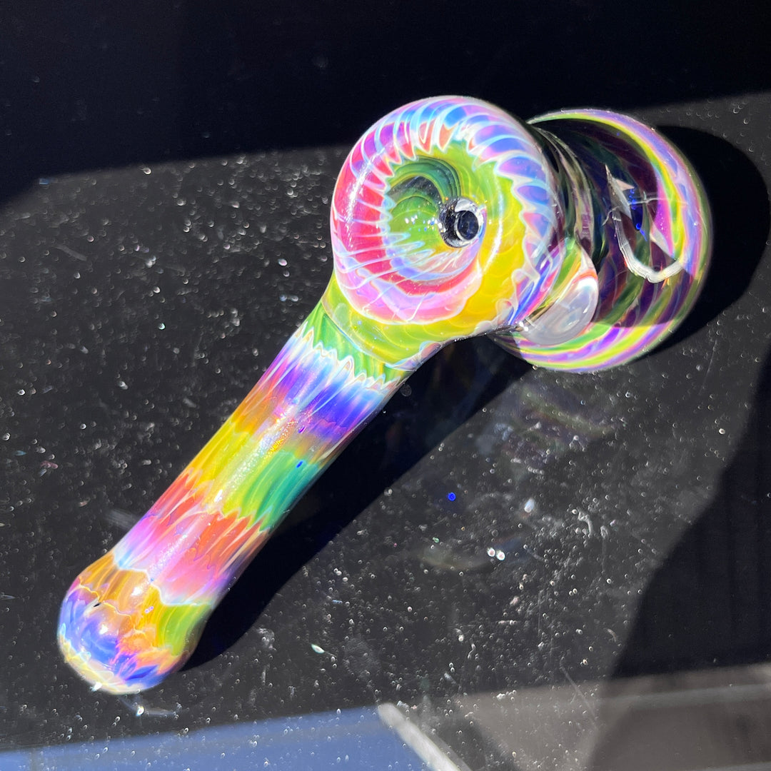 Purple Tie Dye Hammer Bubbler Glass Pipe Jedi Glassworks   