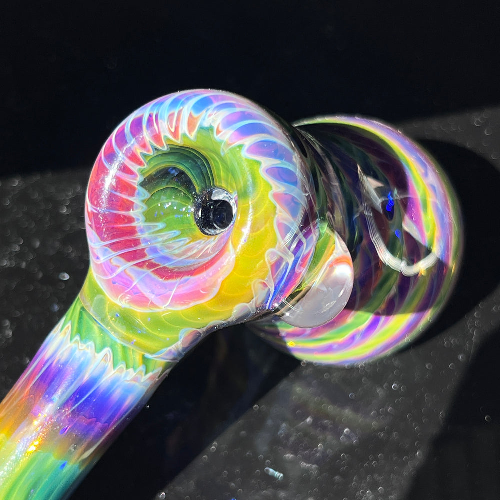 Purple Tie Dye Hammer Bubbler Glass Pipe Jedi Glassworks   