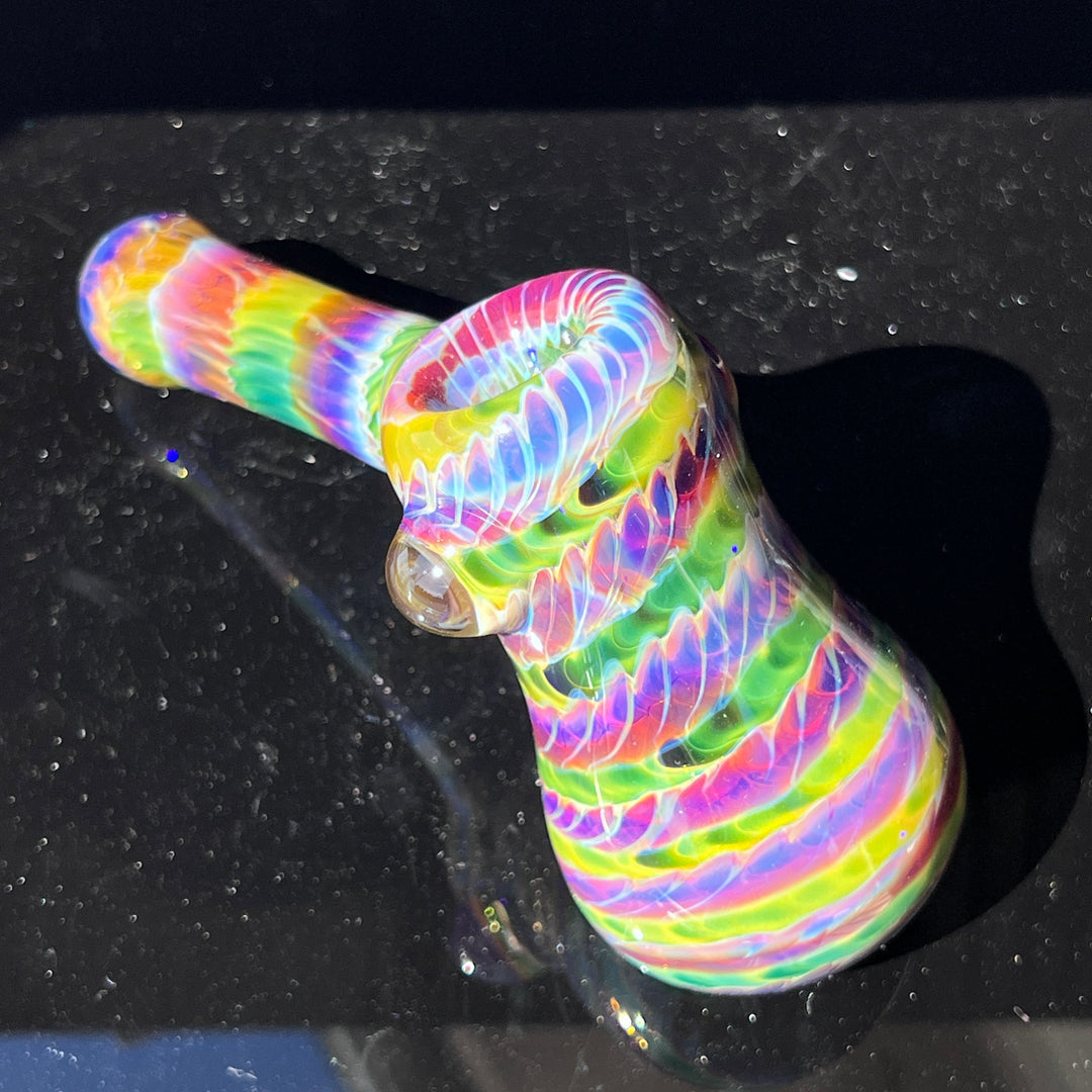 Purple Tie Dye Hammer Bubbler Glass Pipe Jedi Glassworks   