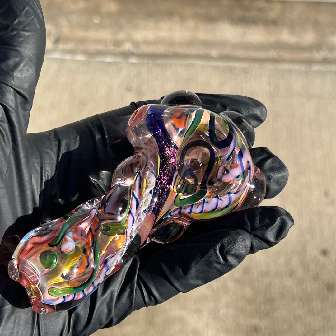 Molten Twisted Chaos Spoon Glass Pipe Molten Imagination