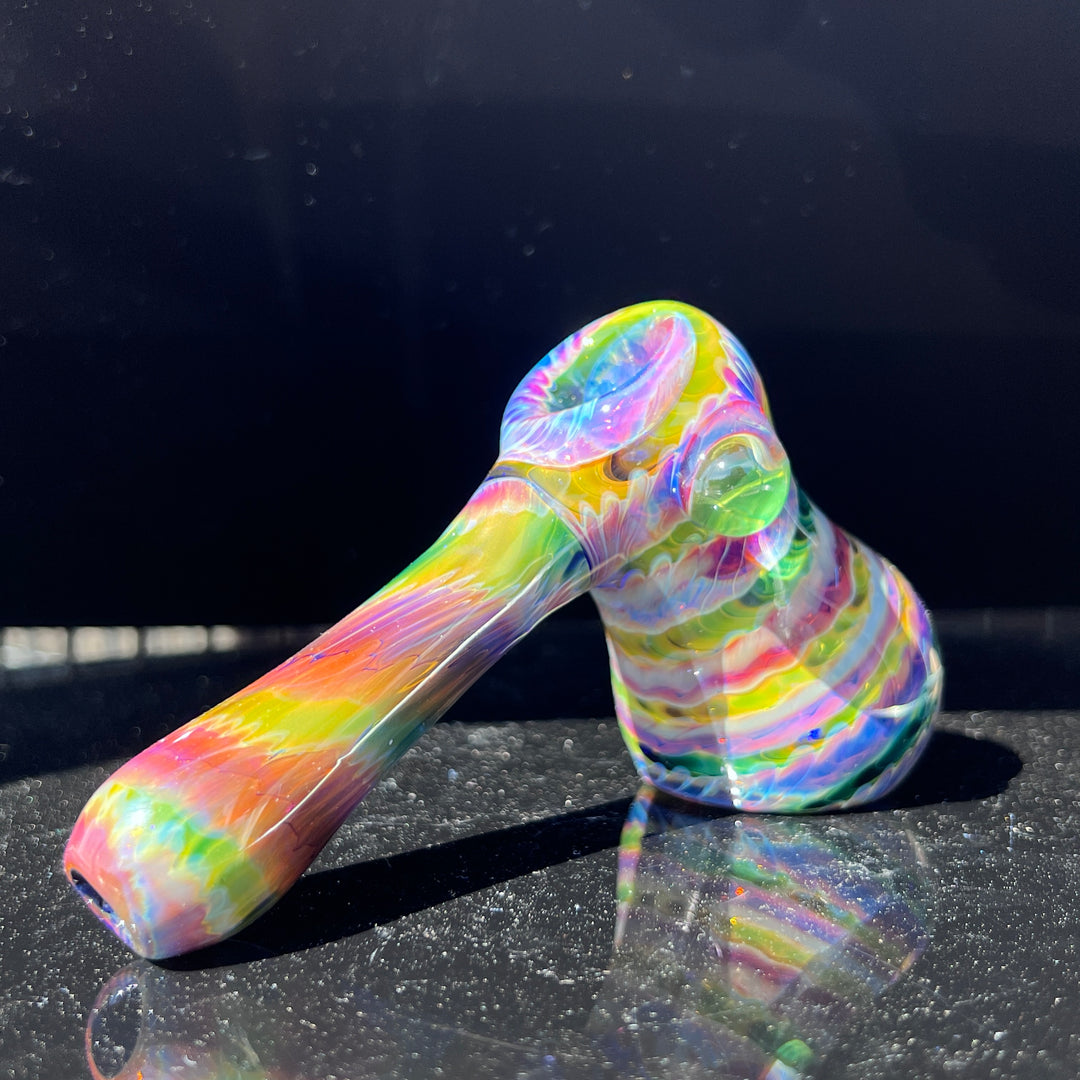 Purple Tie Dye Hammer Bubbler Glass Pipe Jedi Glassworks   