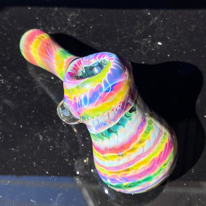 Purple Tie Dye Hammer Bubbler Glass Pipe Jedi Glassworks   