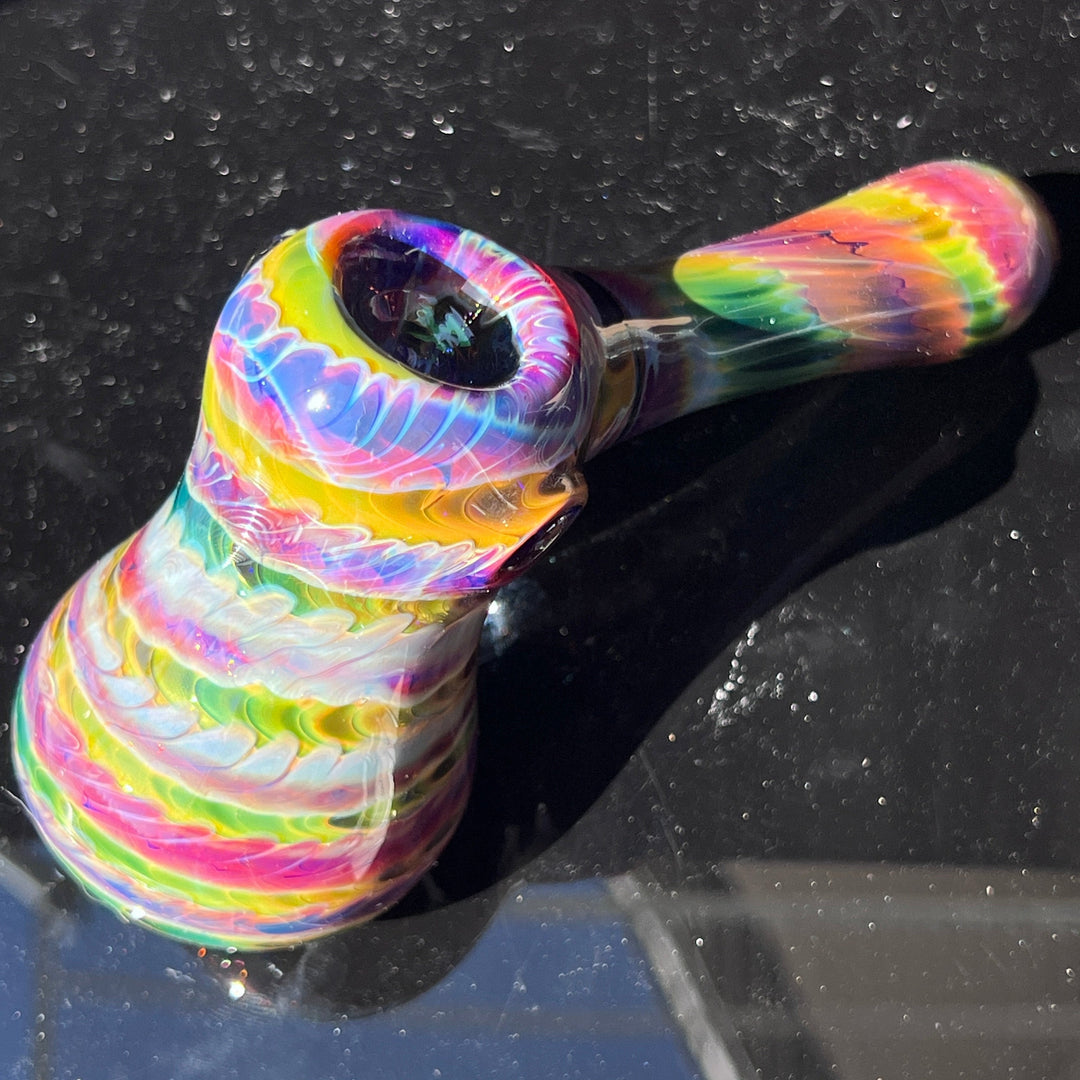 Purple Tie Dye Hammer Bubbler Glass Pipe Jedi Glassworks   