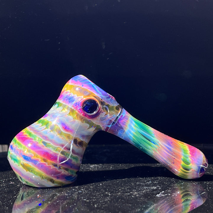 Purple Tie Dye Hammer Bubbler Glass Pipe Jedi Glassworks   