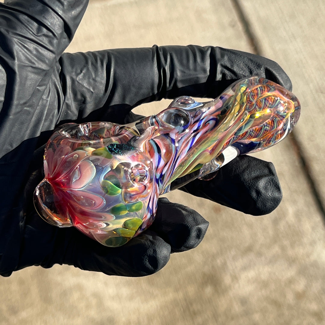 Molten Twisted Chaos Spoon Glass Pipe Molten Imagination