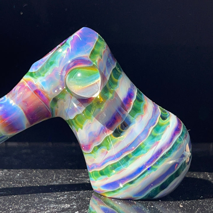 Purple Tie Dye Hammer Bubbler Glass Pipe Jedi Glassworks   