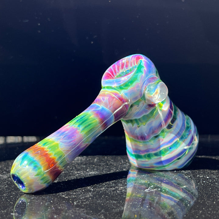 Purple Tie Dye Hammer Bubbler Glass Pipe Jedi Glassworks   