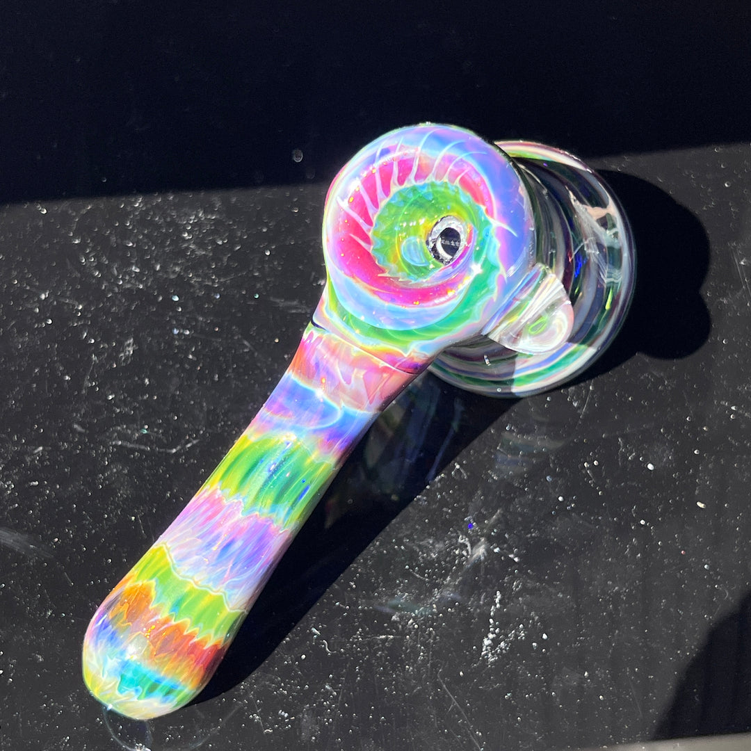 Purple Tie Dye Hammer Bubbler Glass Pipe Jedi Glassworks   