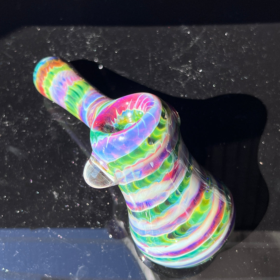 Purple Tie Dye Hammer Bubbler Glass Pipe Jedi Glassworks   