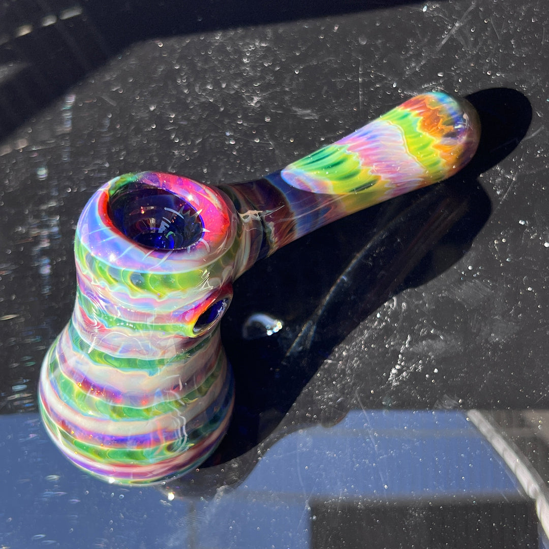 Purple Tie Dye Hammer Bubbler Glass Pipe Jedi Glassworks   