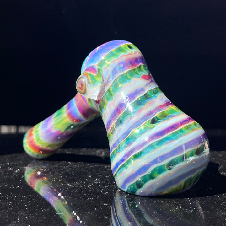 Purple Tie Dye Hammer Bubbler Glass Pipe Jedi Glassworks   