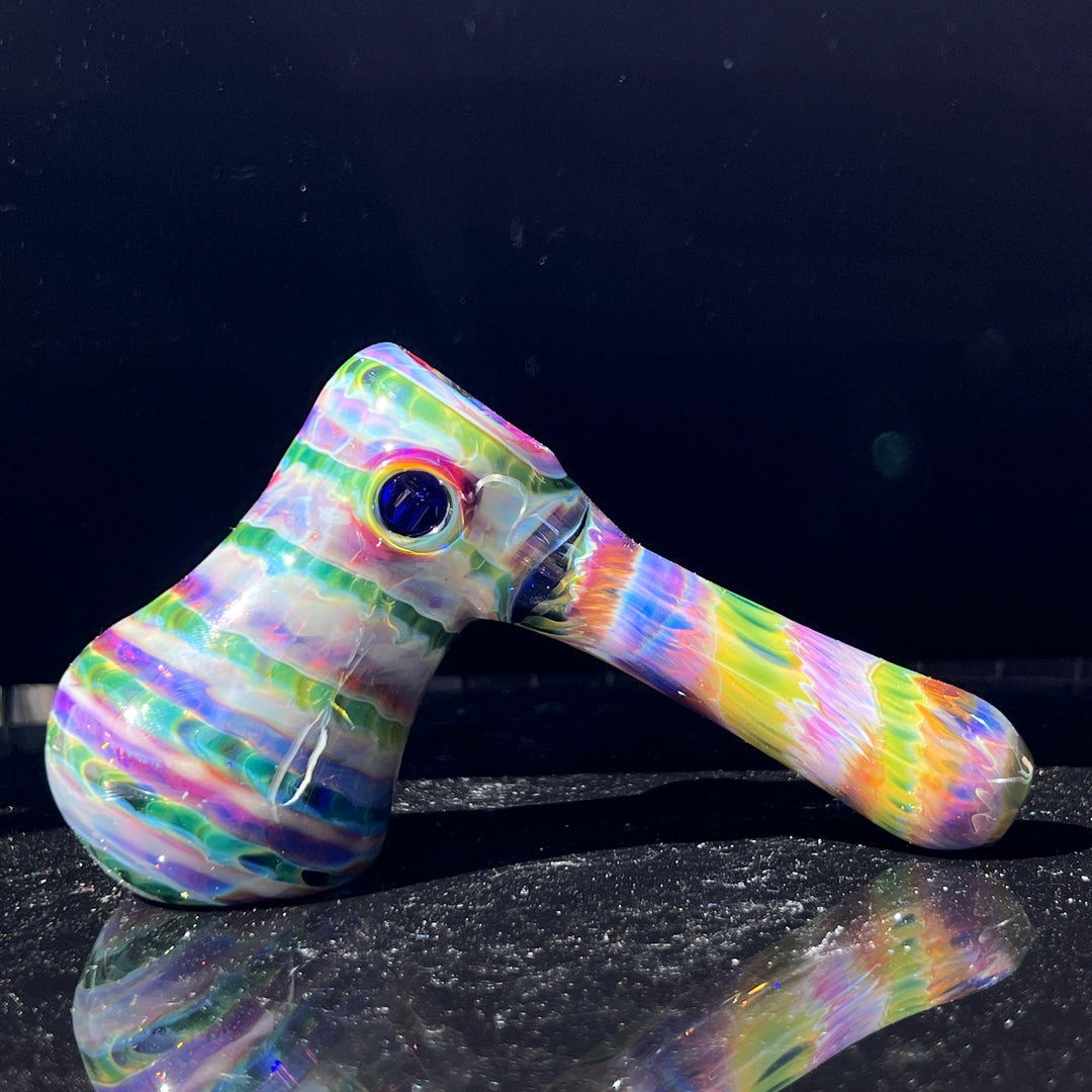 Purple Tie Dye Hammer Bubbler Glass Pipe Jedi Glassworks   