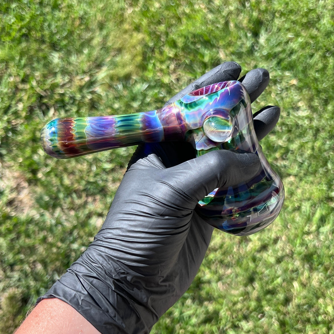 Purple Tie Dye Hammer Bubbler Glass Pipe Jedi Glassworks   