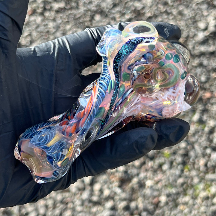 Molten Twisted Chaos Spoon Glass Pipe Molten Imagination