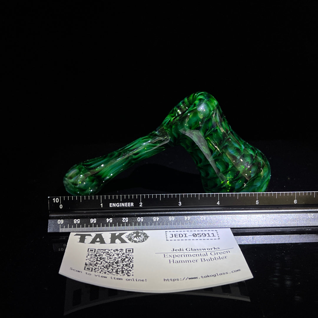 Experimental Green Hammer Bubbler Glass Pipe Jedi Glassworks   